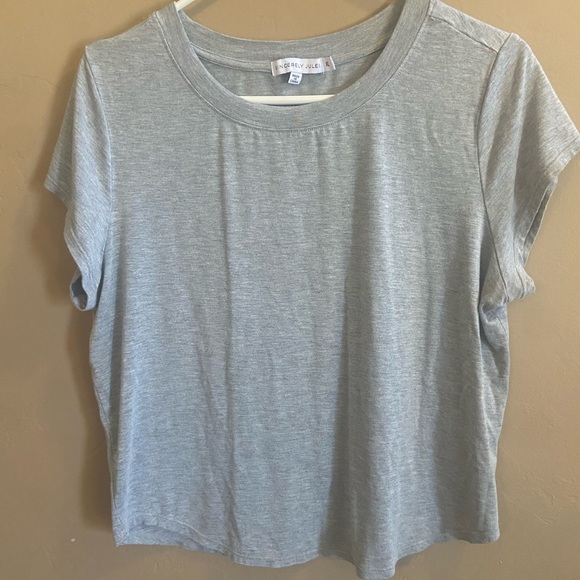 Sincerely Jules Shirt Gray size XL short rayon spandex - Picture 1 of 4